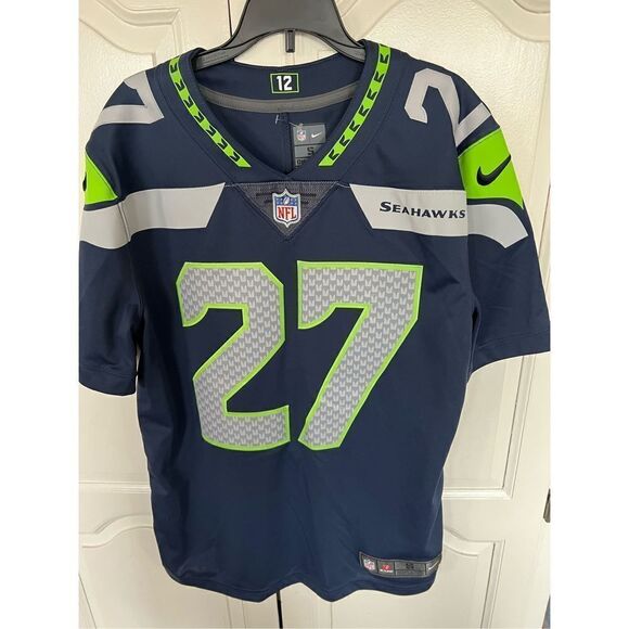 NFL ON FIELD SEATTLE SEAHAWKS Nike #27 LACY Football Jersey SMALL - Picture 1 of 8
